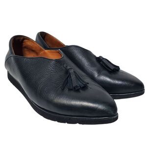 L’Amour Des Pieds Black Point Toe Leather Flats Sz 6 Comfort Dressy Casual